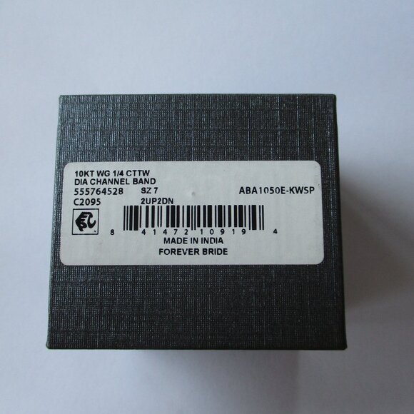 FOREVER BRIDE 10 KT White Gold Diamond Anniversary Band SZ 7 - Picture 6 of 7